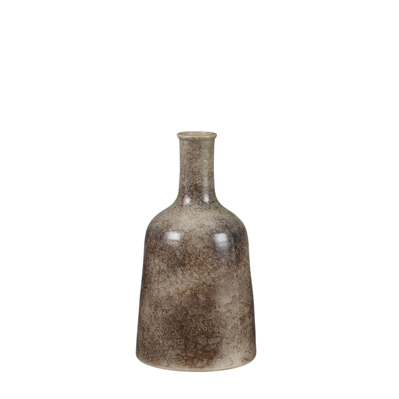 Mica Decorations oliver ronde fles bruin maat in cm: 35 x 22