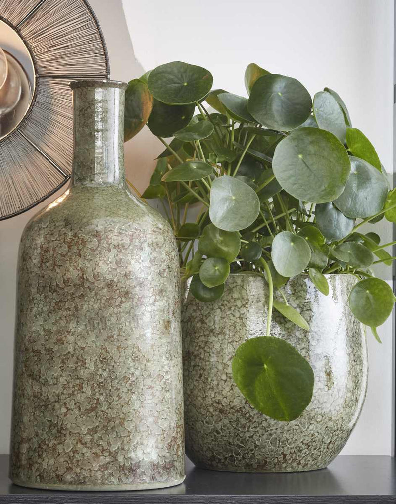 Mica Decorations Oliver Ronde Vaas - H50 x Ø26 cm - Groen