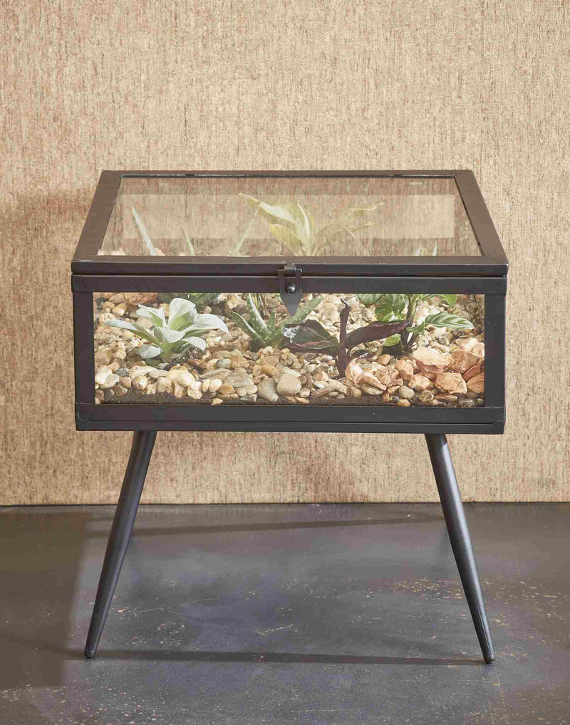 Mica Decorations Glenn Bijzettafel - 38 x 40,5 x 38 cm - Zwart