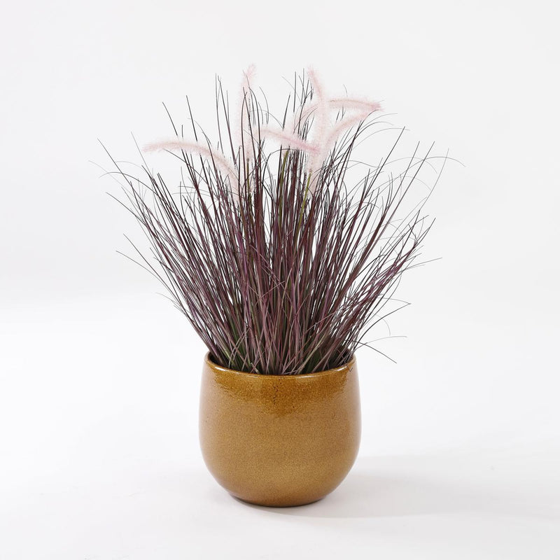 Mica Decorations Pablo Bloempot - 25x25x20 cm - Keramiek - Geel