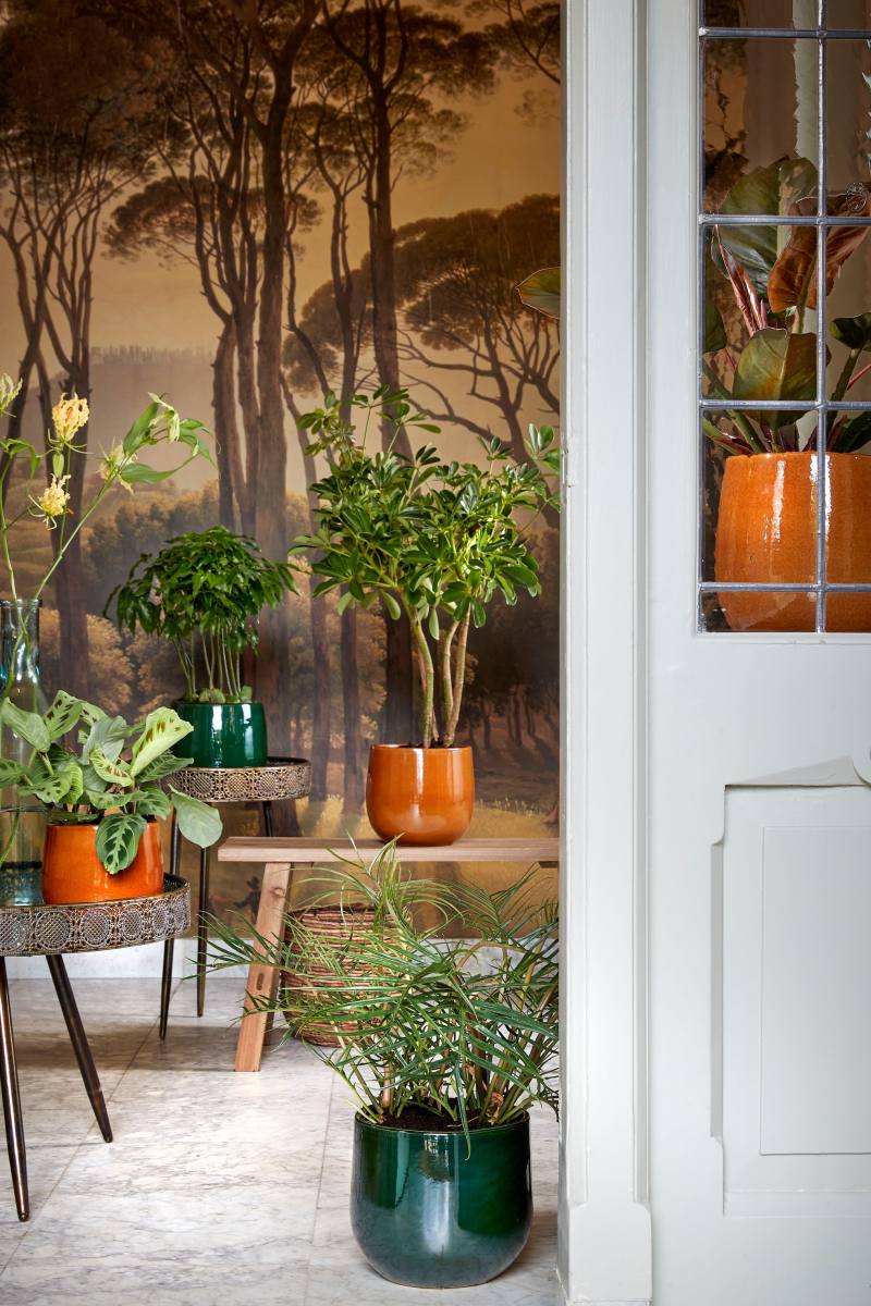 Mica Decorations Pablo Bloempot - 25x25x20 cm - Keramiek - Geel