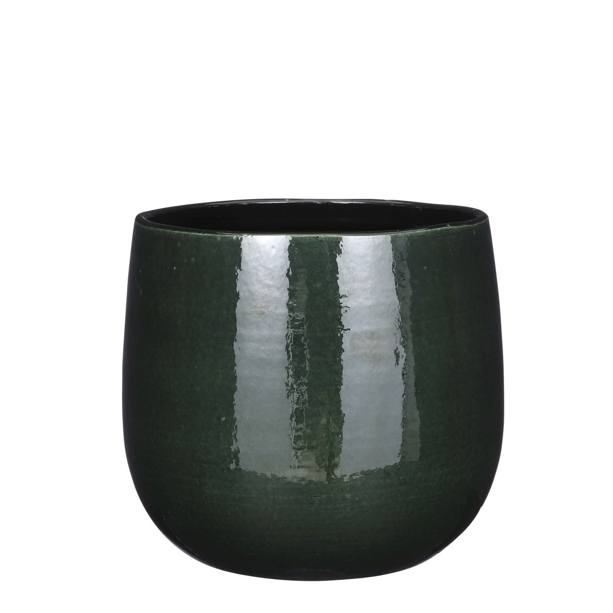Mica Decorations Pablo Bloempot - 25x25x20 cm - Keramiek - Donkergroen