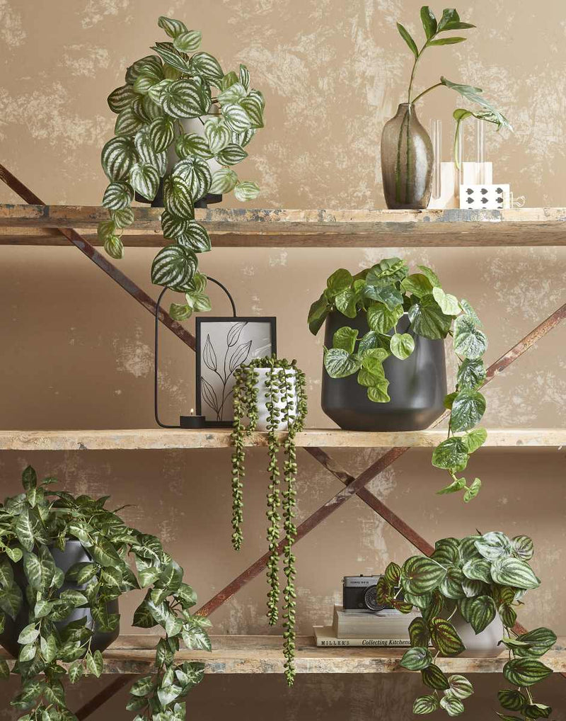 Mica Decorations Amber Bloempot - 23x23x21 cm - Keramiek - Donkergrijs