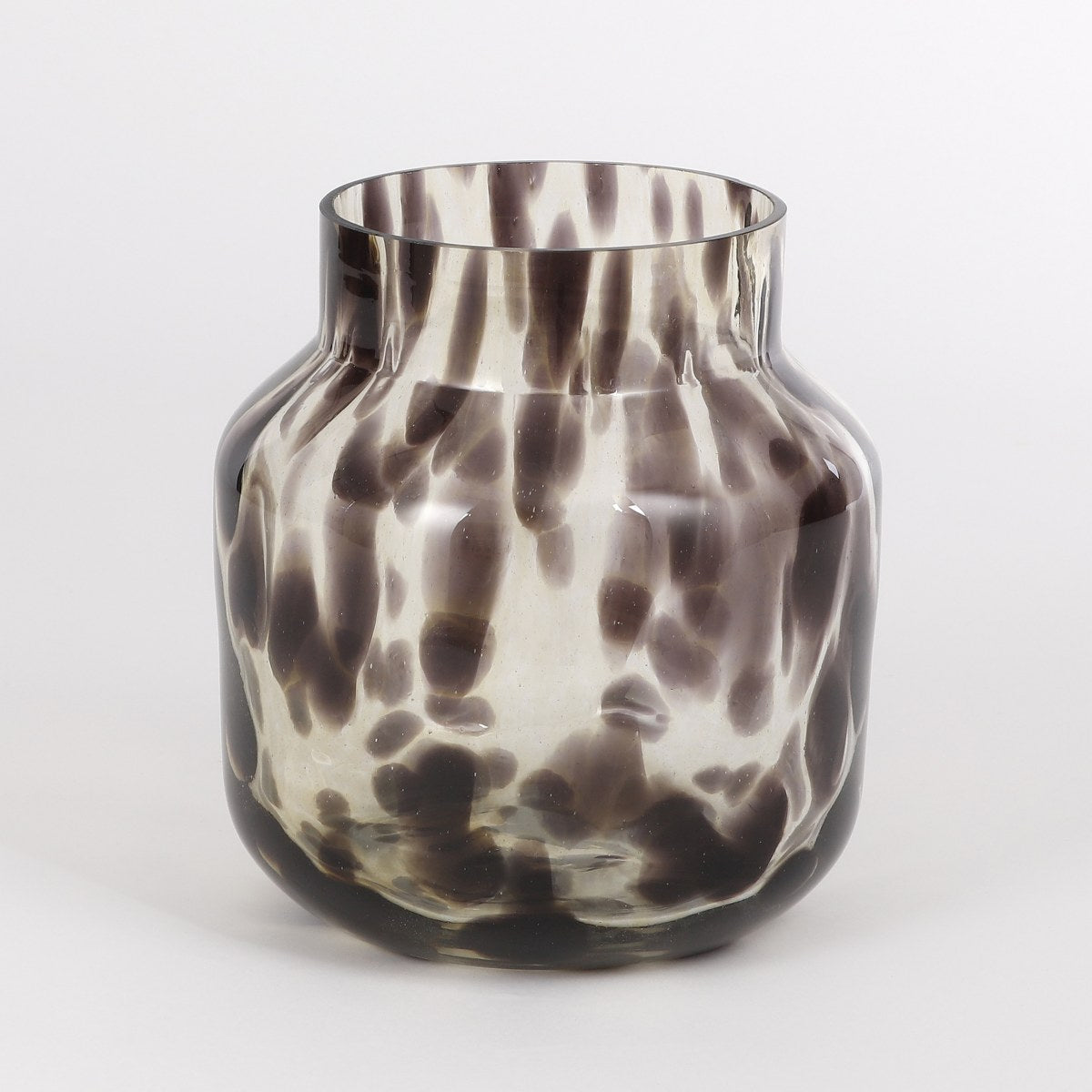 Mica Decorations Pantera Vaas - 26x26x26 cm - Glas - Bruin