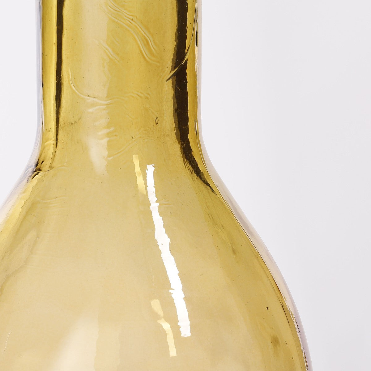 Mica Decorations Rioja Vaas - 15x15x50 cm - Glas - Geel