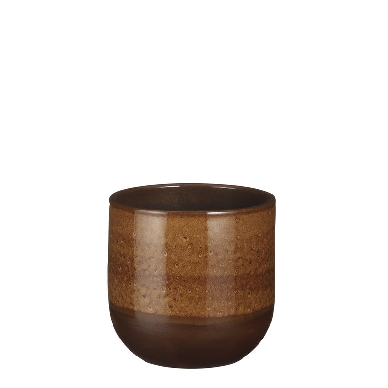 Mica Decorations Nora Bloempot - 23x23x21 cm - Terracotta - Geel