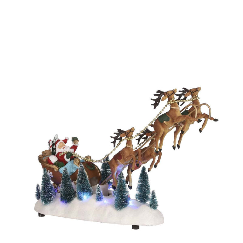 Luville Slee Kerstdorp - 43x13x26 cm - Polyresin