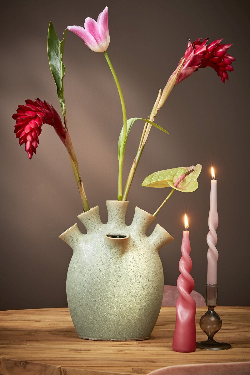 Mica Decorations Saul Vaas - 26x14x30.5 cm - Keramiek - Groen