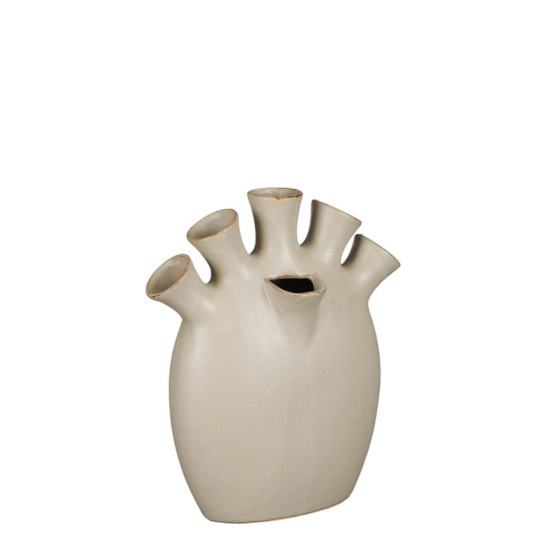 Mica Decorations Saul Vaas - 26x14x30.5 cm - Keramiek - Grijs