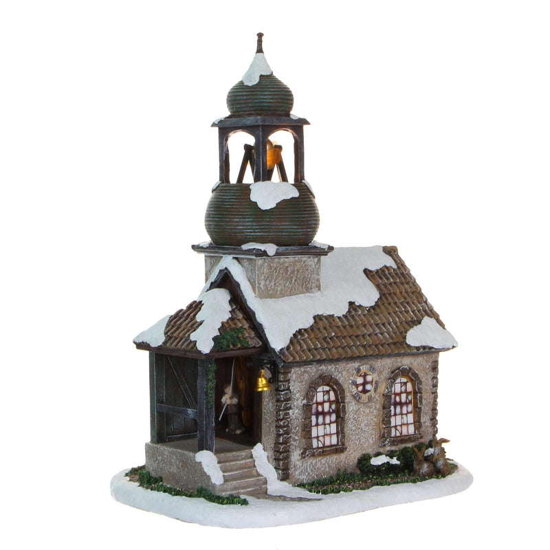 Luville Kerstdorp Church - 25x17x31 cm - Polyresin - Multi