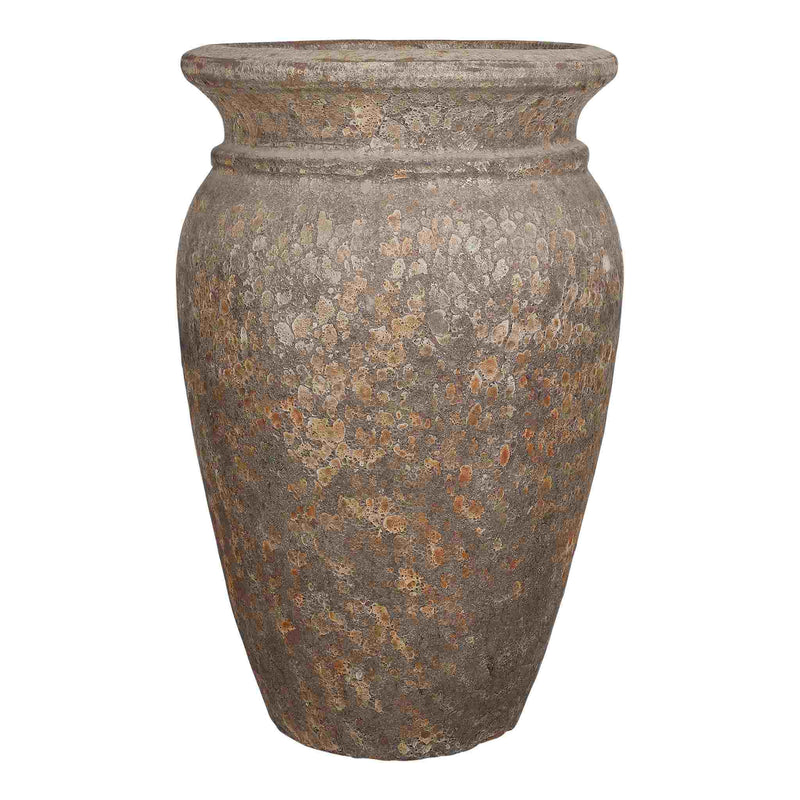 Mica Decorations Vulcano Bloempot - H84 x Ø53 cm - Klei - Bruin