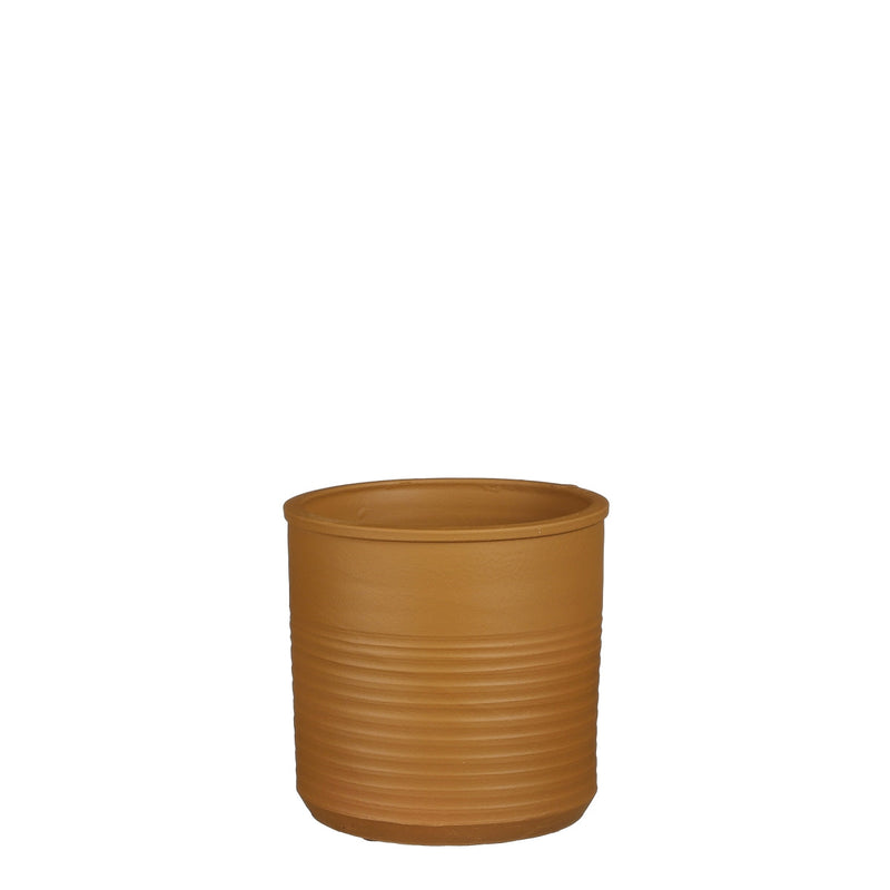 Mica Decorations Momo Bloempot - 19x19x18 cm - Terracotta - Lichtbruin