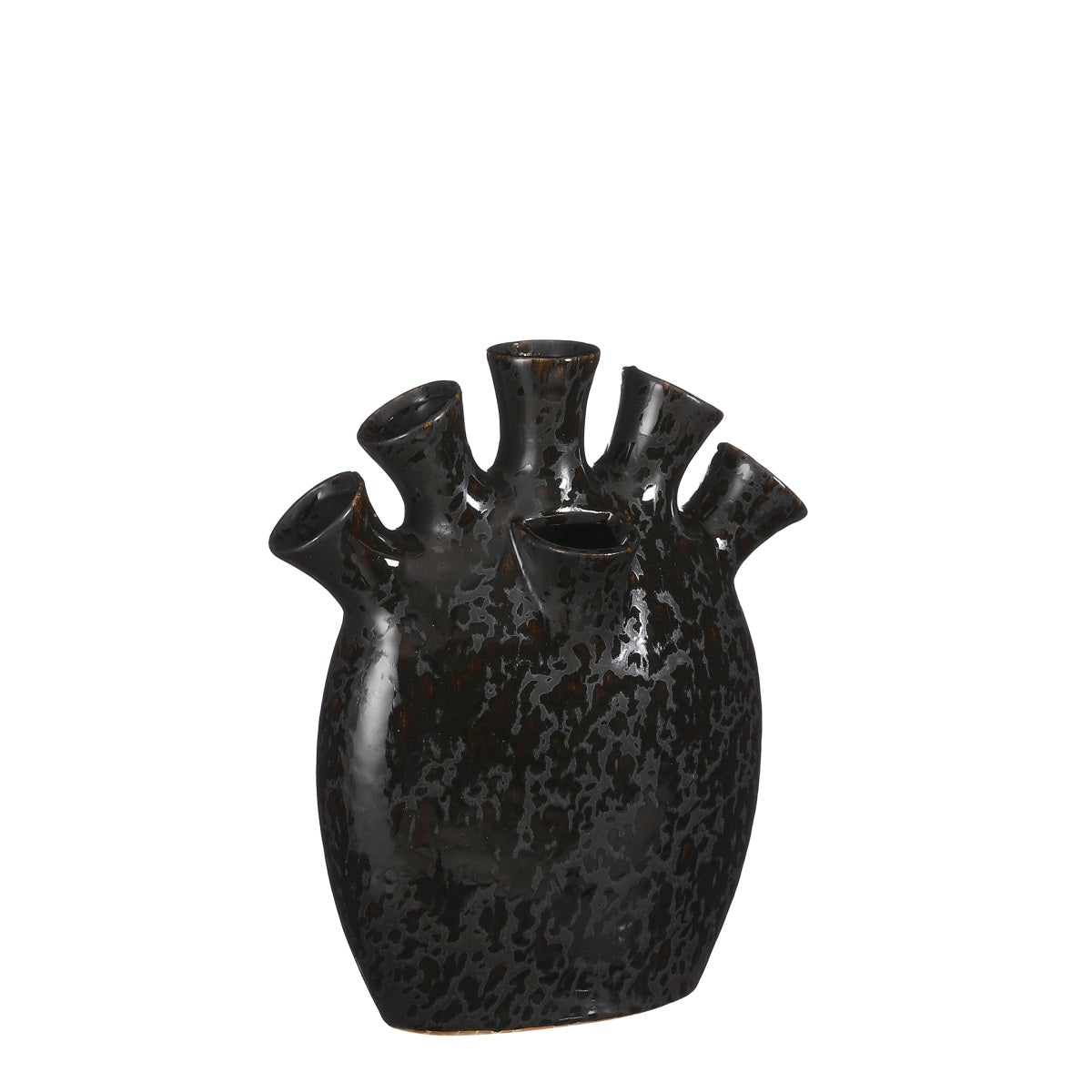 Mica Decorations Saul Vaas - 26x14x30 cm - Keramiek - Zwart