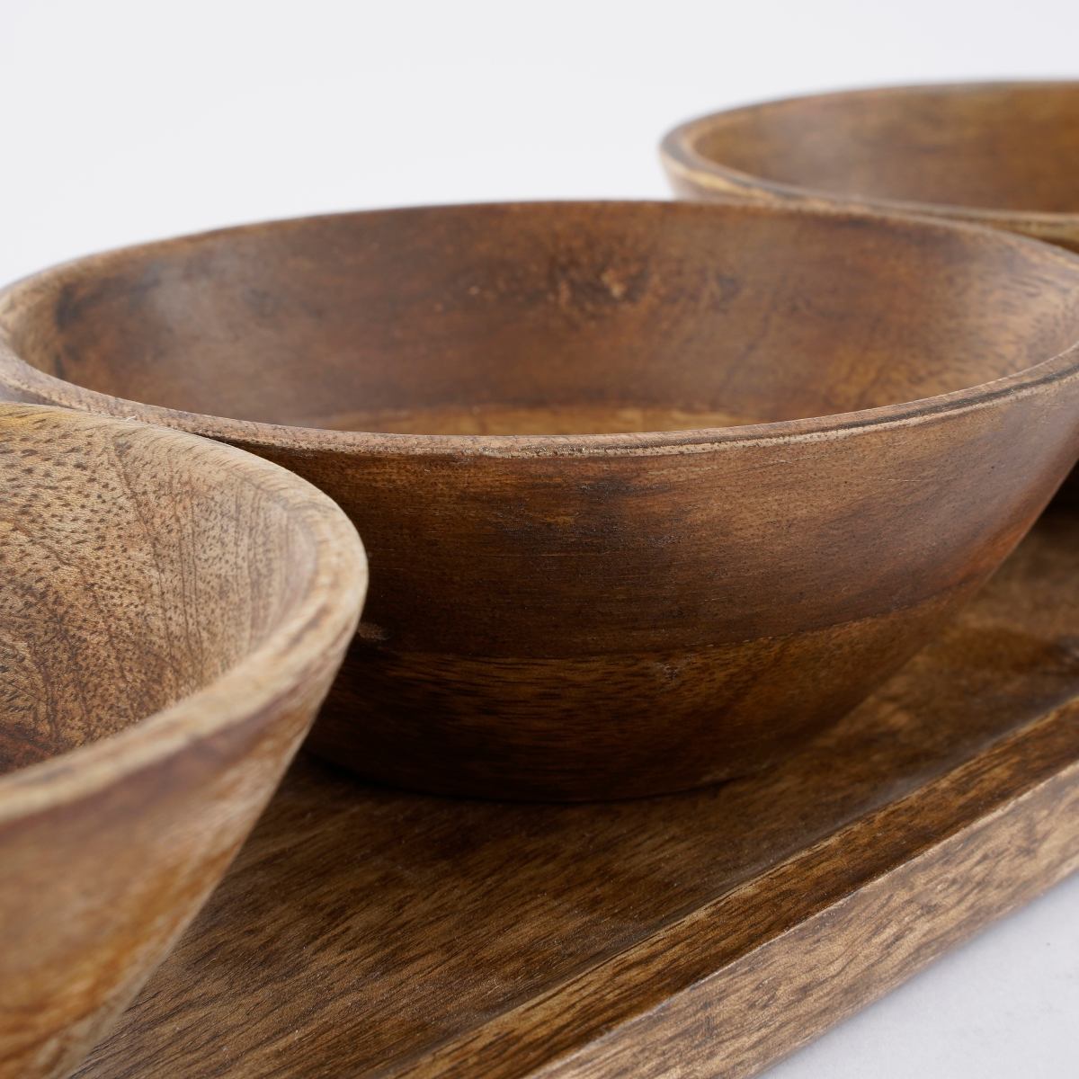 Mica Decorations Tomar Schaal - 36x12x5 cm - Hout - Donkerbruin