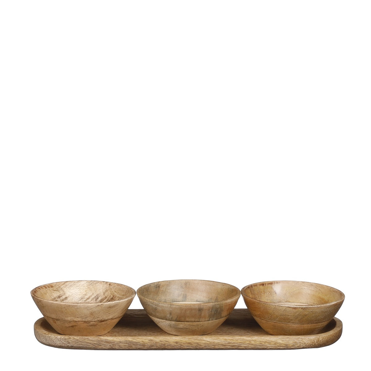 Mica Decorations Tomar Schaal - 35x12x5 cm - Hout - Lichtbruin