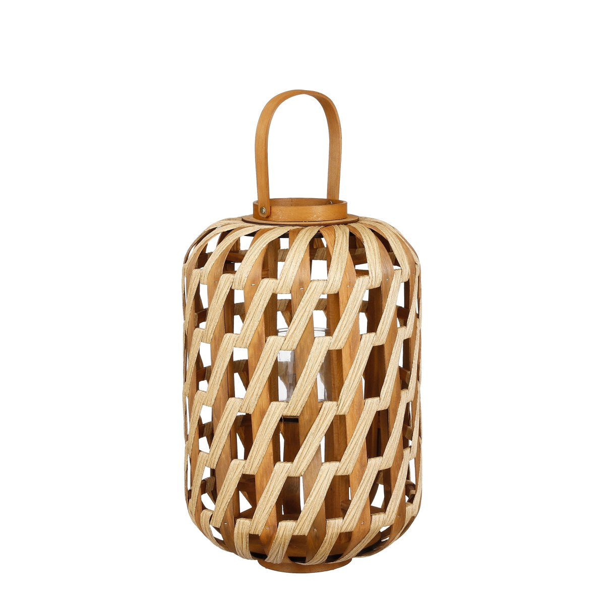 Mica Decorations Helios Lantaarn - 31x31x49 cm - Polyester - Bruin