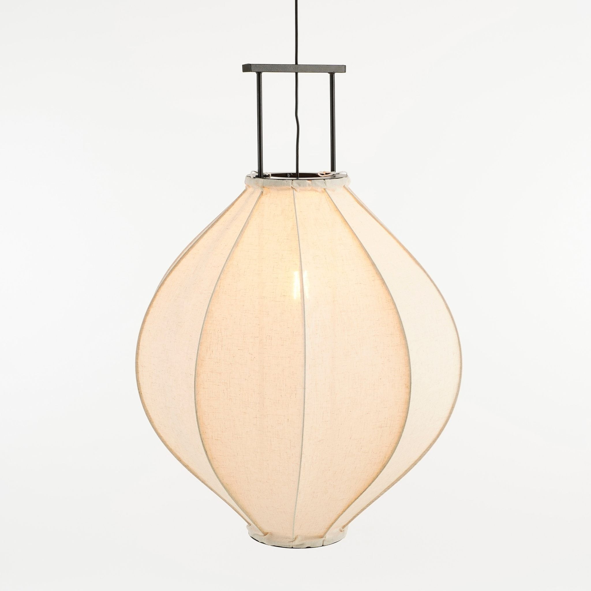 Mica Decorations Hanglamp Pego - 70x70x94 cm - Linnen - Off Wit