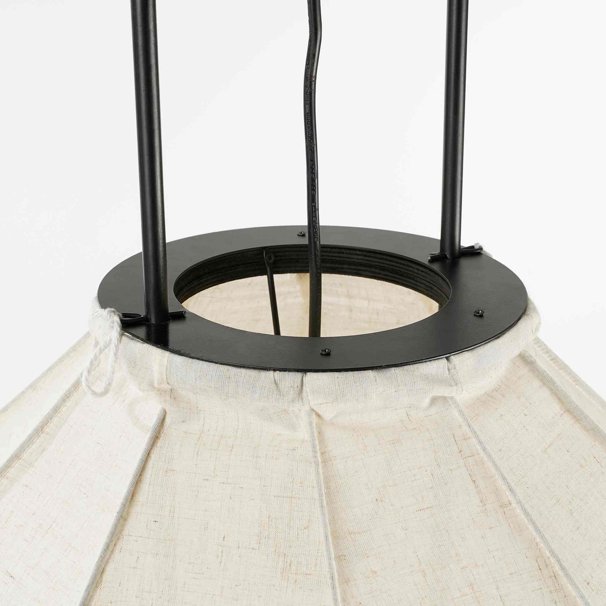 Mica Decorations Hanglamp Pego - 70x70x94 cm - Linnen - Off Wit