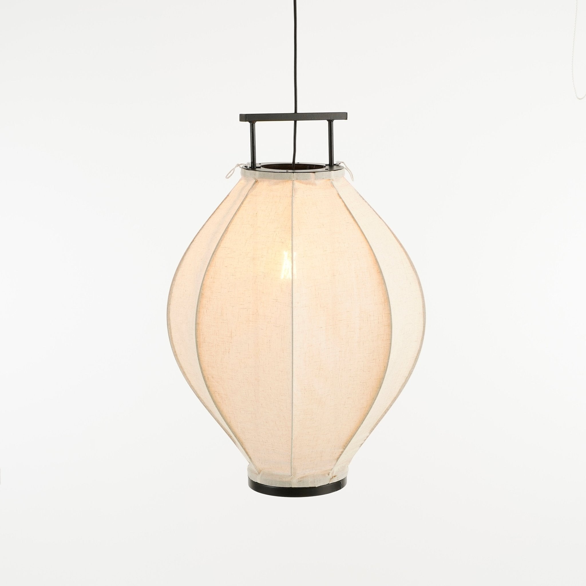 Mica Decorations Hanglamp Pego - 54x54x73 cm - Linnen - Gebroken Wit