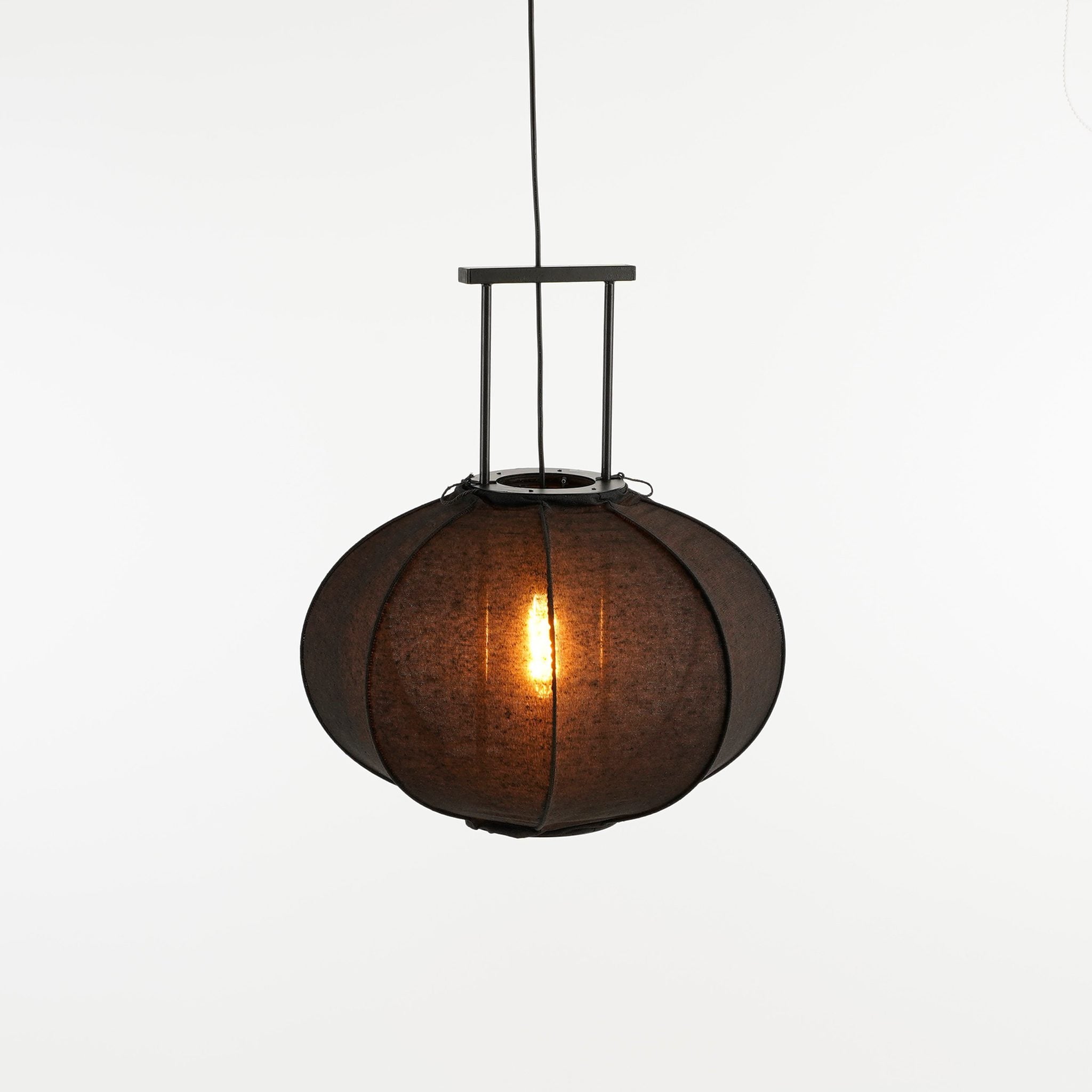 Mica Decorations Hanglamp Pego - 50x50x54 cm - Linnen - Zwart