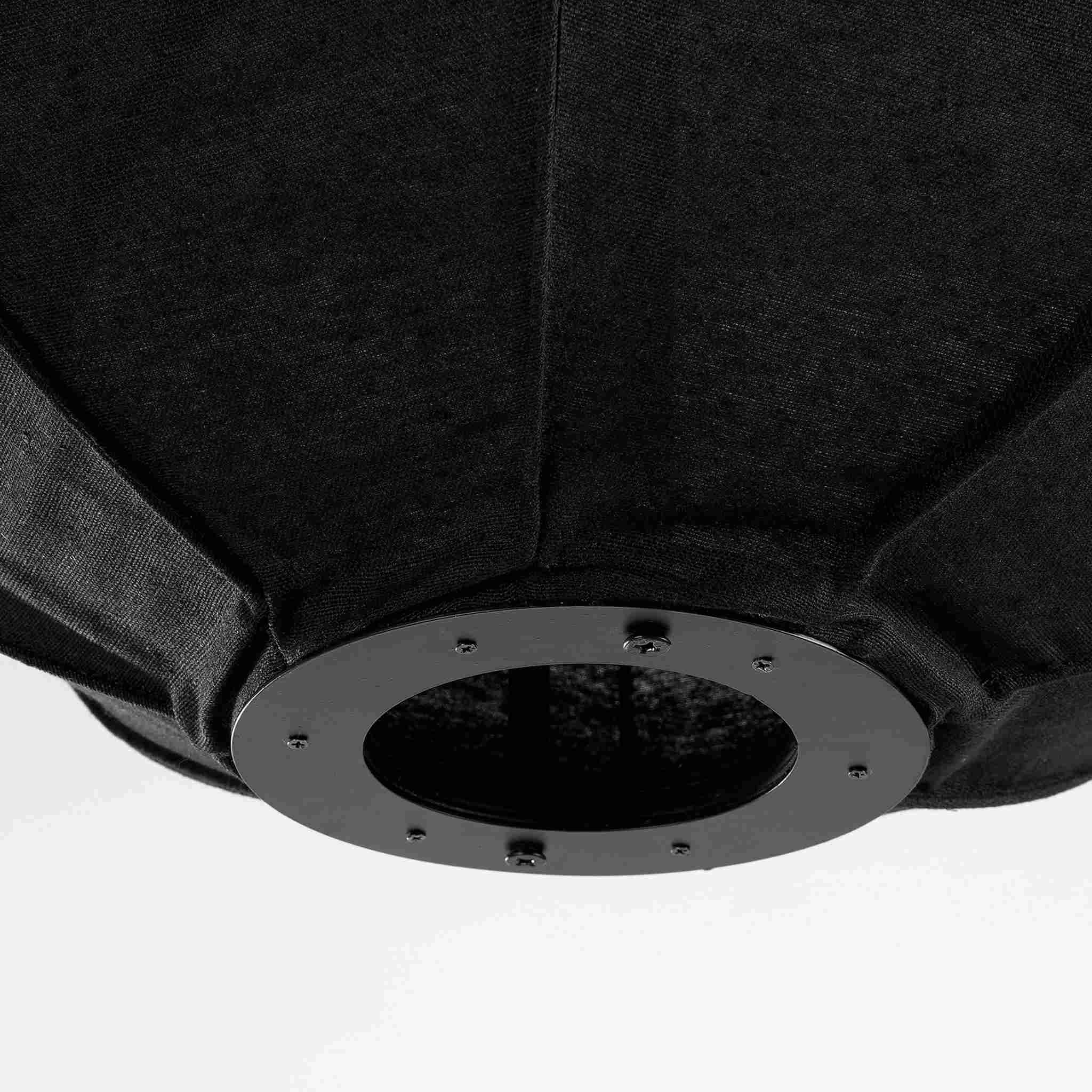 Mica Decorations Hanglamp Pego - 50x50x54 cm - Linnen - Zwart