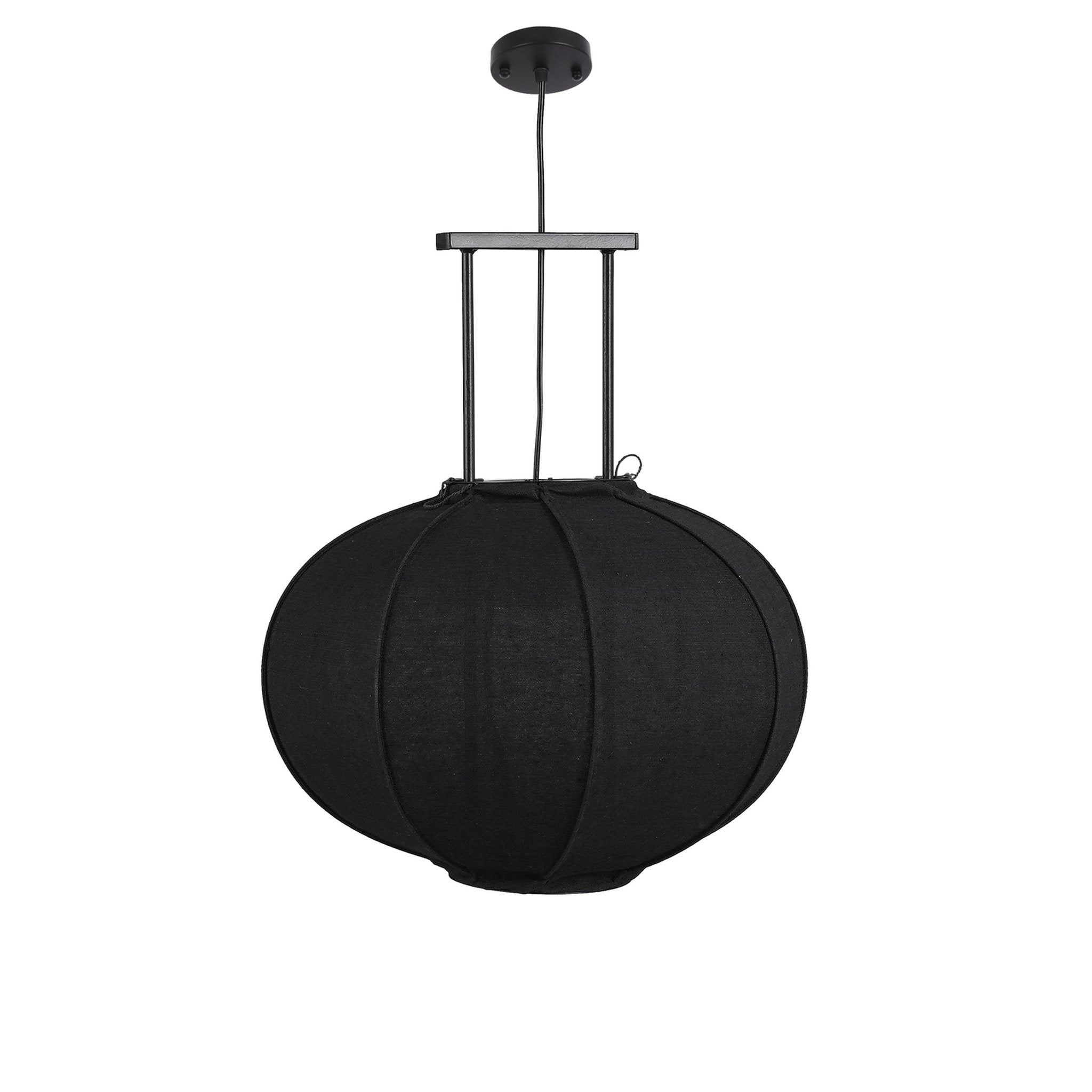 Mica Decorations Hanglamp Pego - 50x50x54 cm - Linnen - Zwart