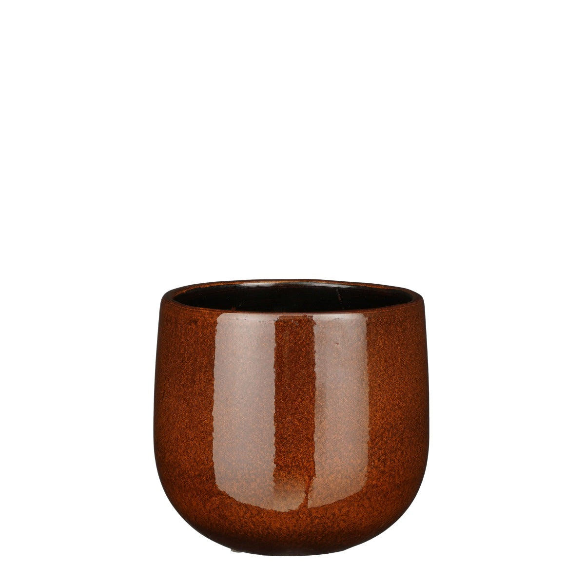 Mica Decorations Pablo Bloempot - 18x18x16 cm - Keramiek - Bruin