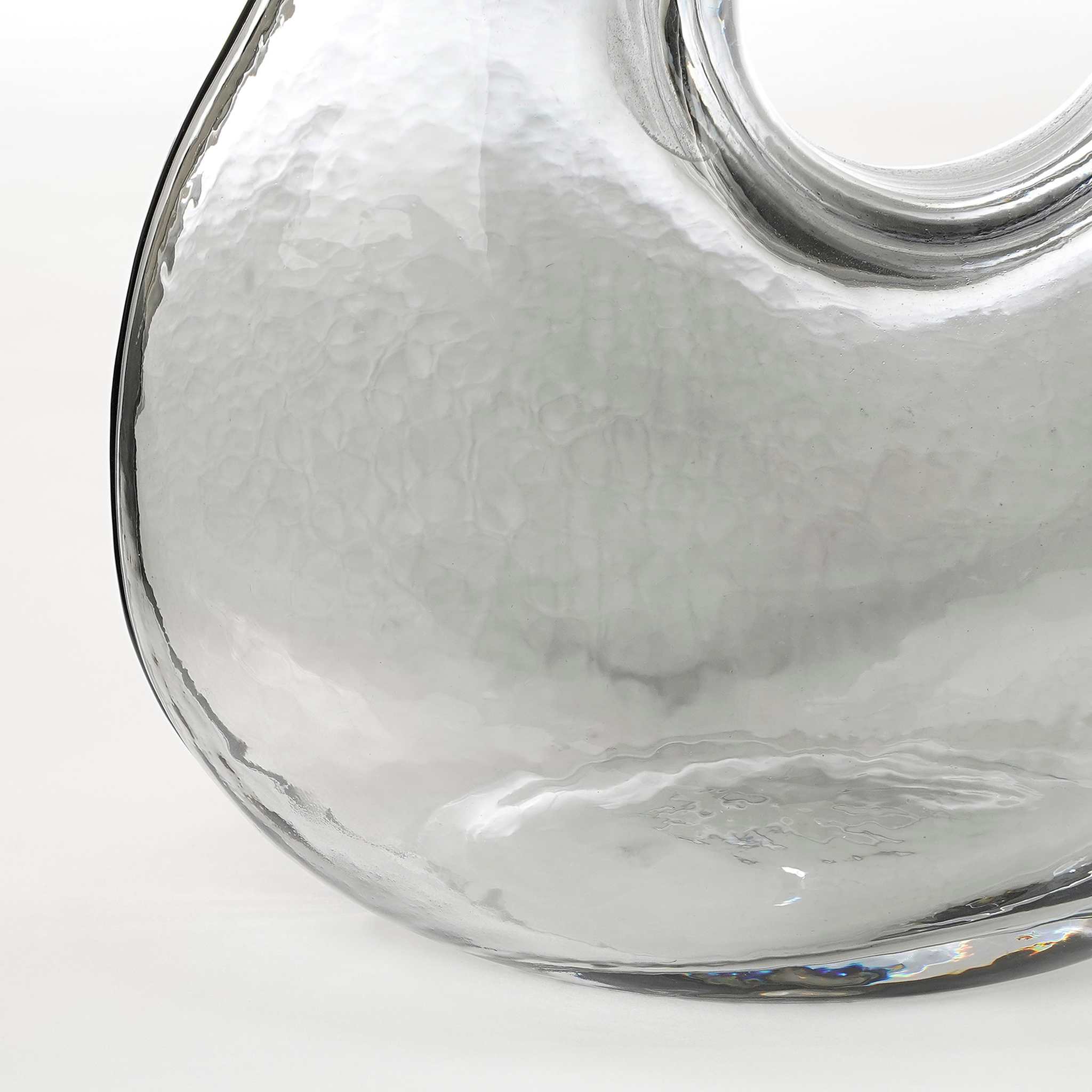 Mica Decorations Vaas Jay - 18x10x25 cm - Glas - Lichtgrijs
