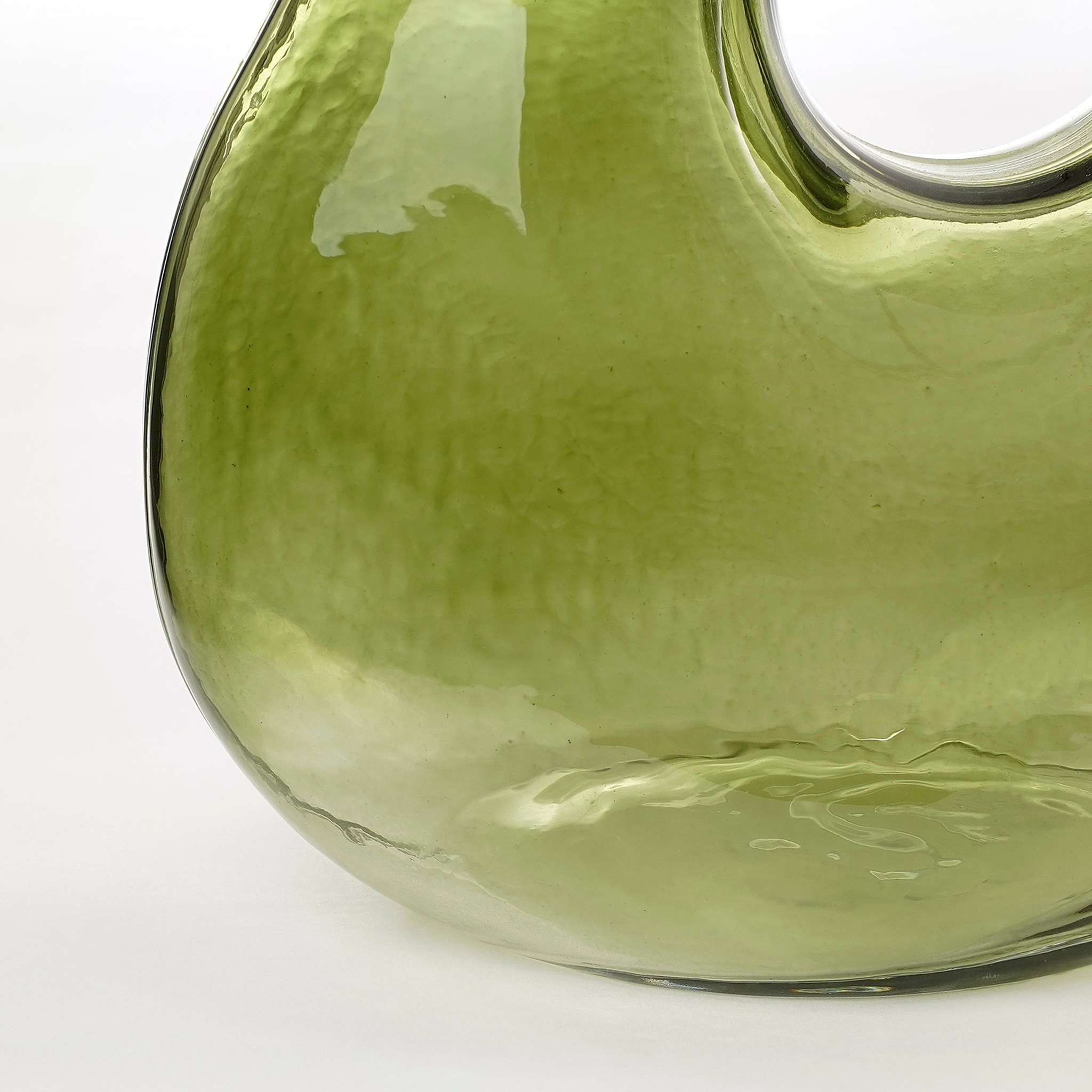 Mica Decorations Vaas Jay - 18x10x25 cm - Glas - Lichtgroen