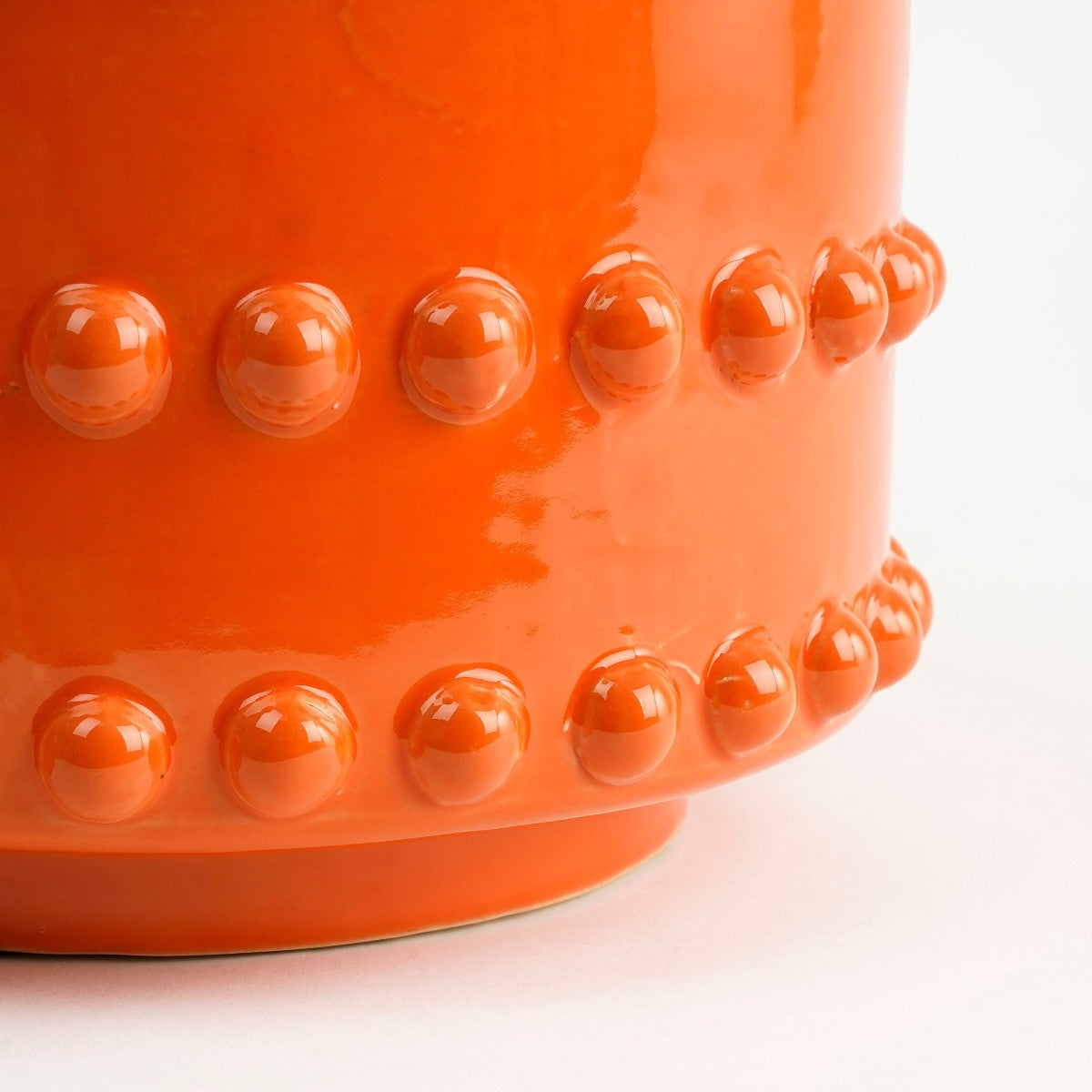 Mica Decorations Boaz Bloempot - 22x22x19 cm - Keramiek - Oranje