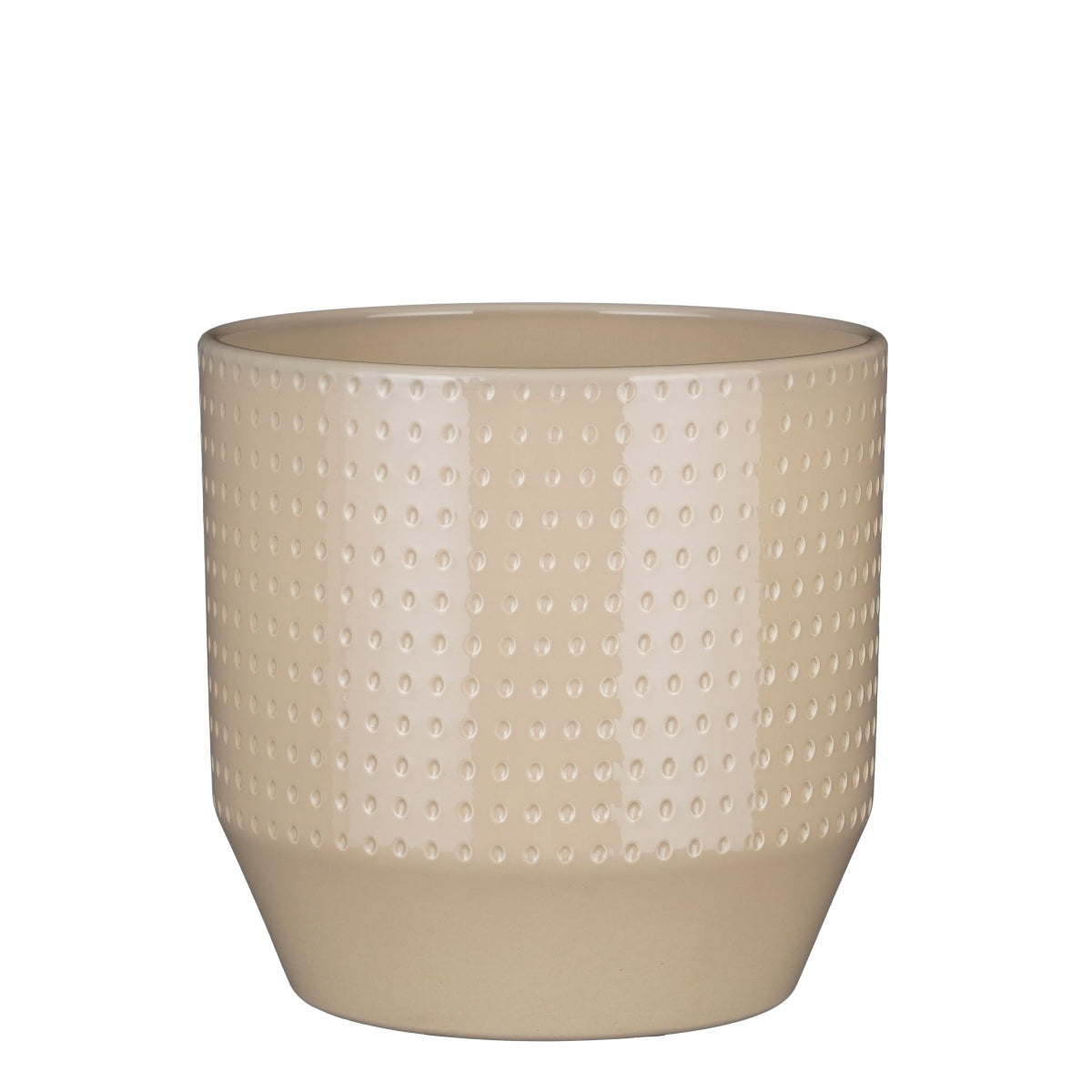 Mica Decorations Nola Bloempot - 21x21x21 cm - Keramiek - Beige