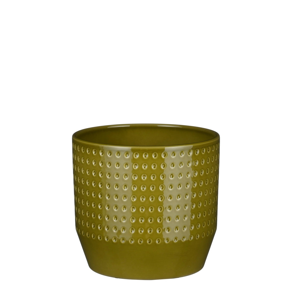 Mica Decorations Bloempot Nola - 17x17x16 cm - Keramiek - Groen