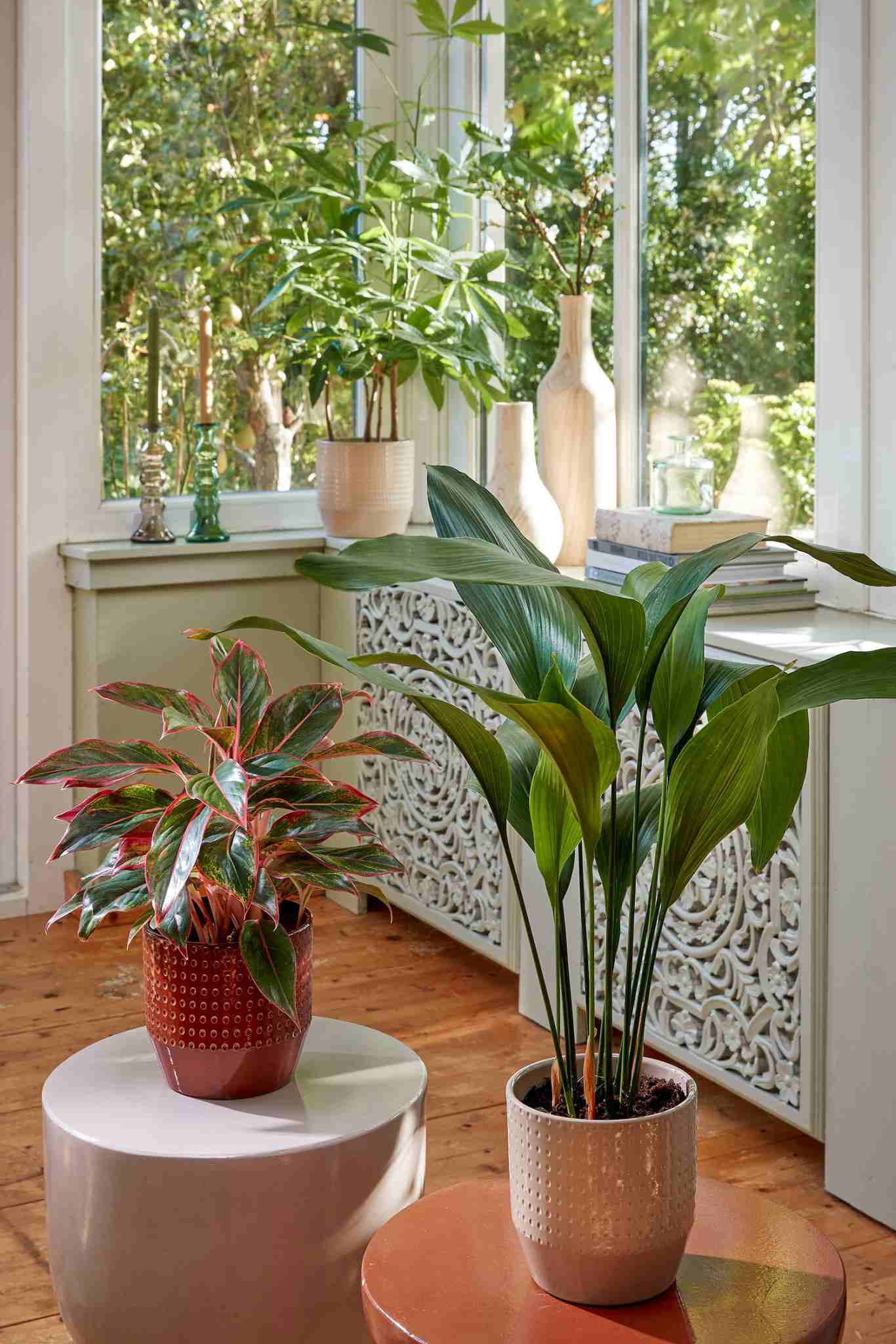 Mica Decorations Bloempot Nola - 27x27x25 cm - Keramiek - Bruin