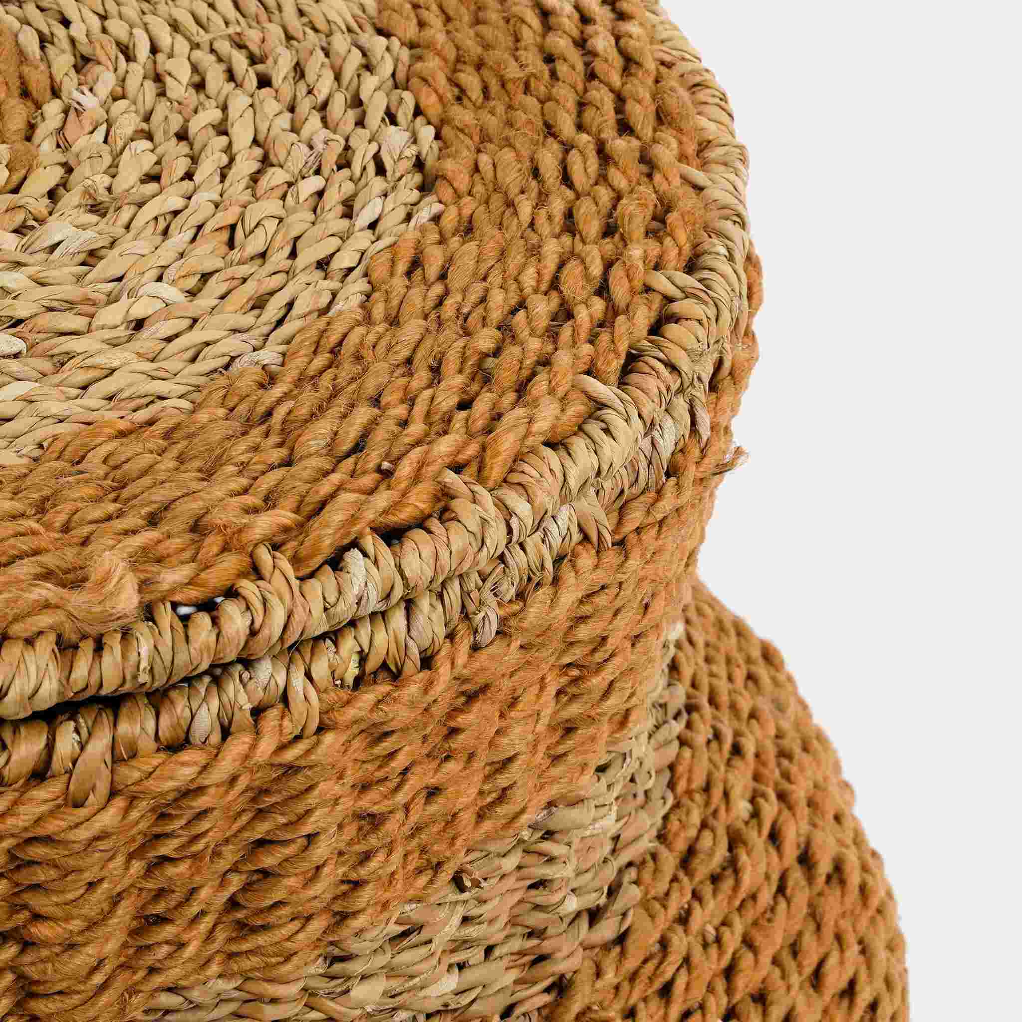 Mica Decorations Mand Tacoma - 55x55x48 cm - Jute - Geel