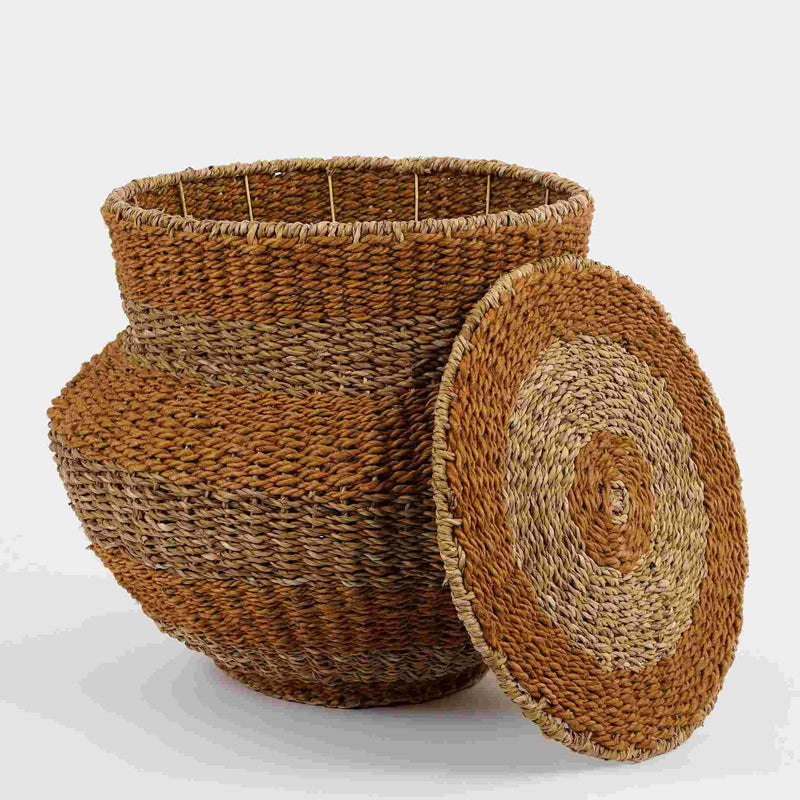 Mica Decorations Mand Tacoma - 55x55x48 cm - Jute - Geel
