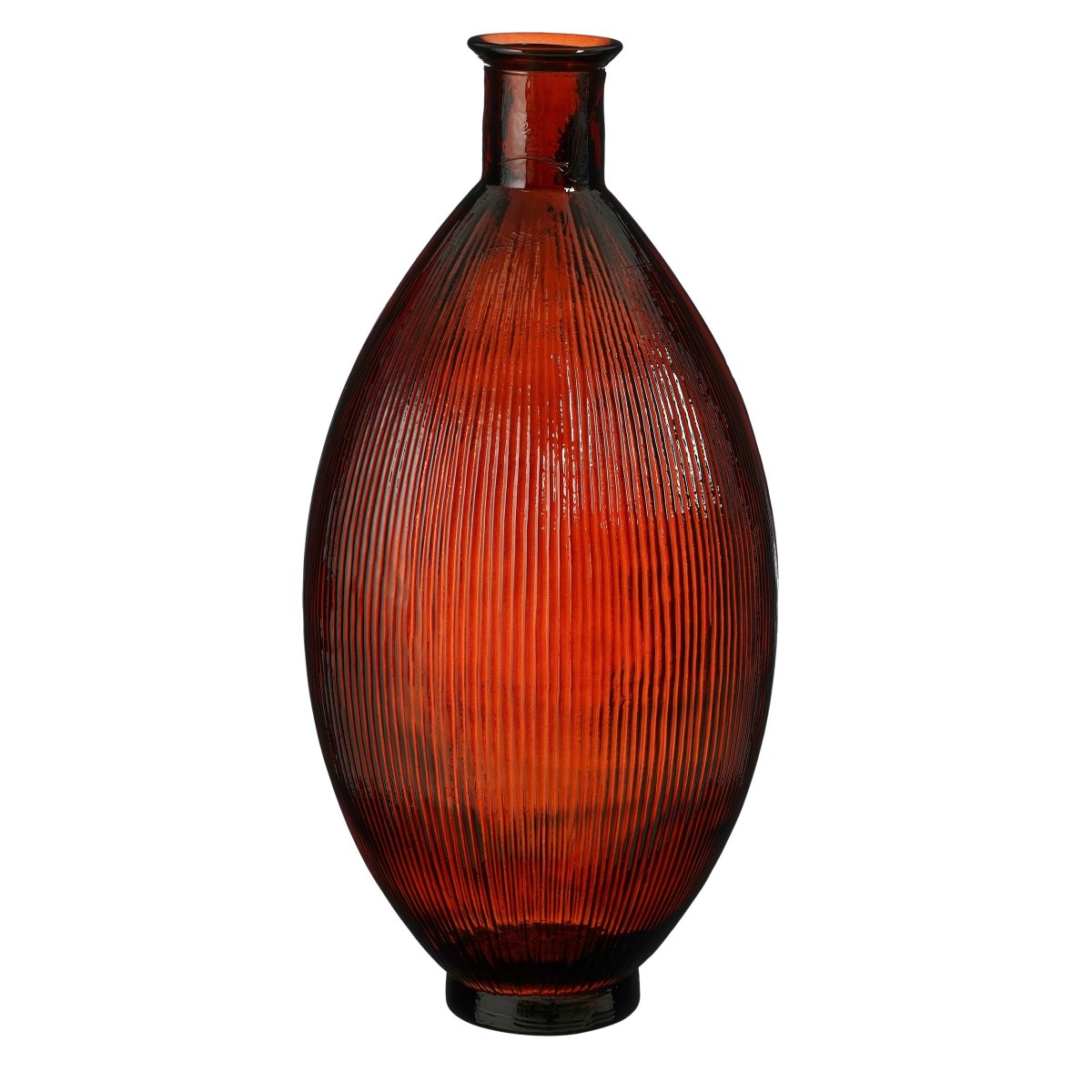 Mica Decorations Firenza Vaas - 29x29x59 cm - Glas - Donkerbruin