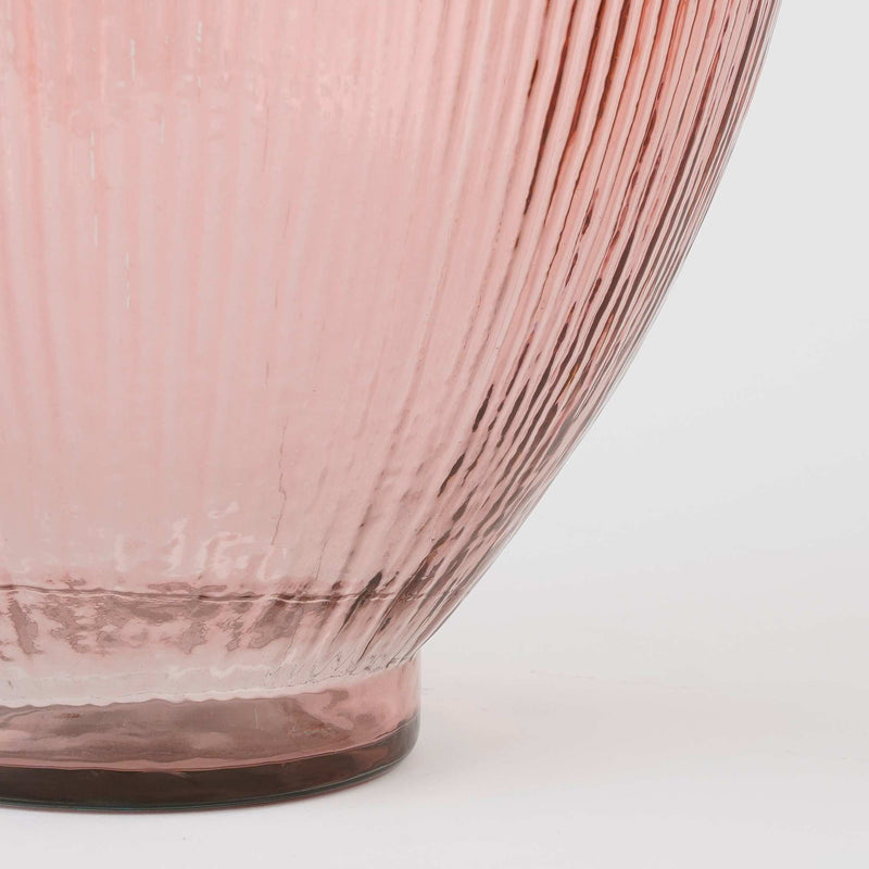 Mica Decorations Vaas Firenza - 29x29x59 cm - Glas - Licht Roze
