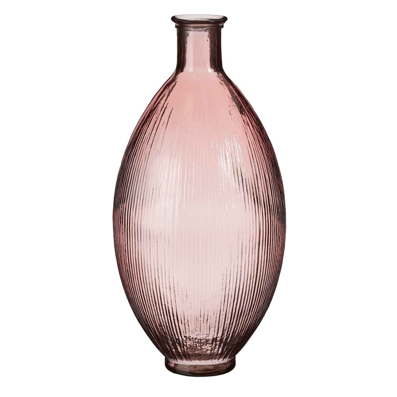 Mica Decorations Vaas Firenza - 29x29x59 cm - Glas - Licht Roze