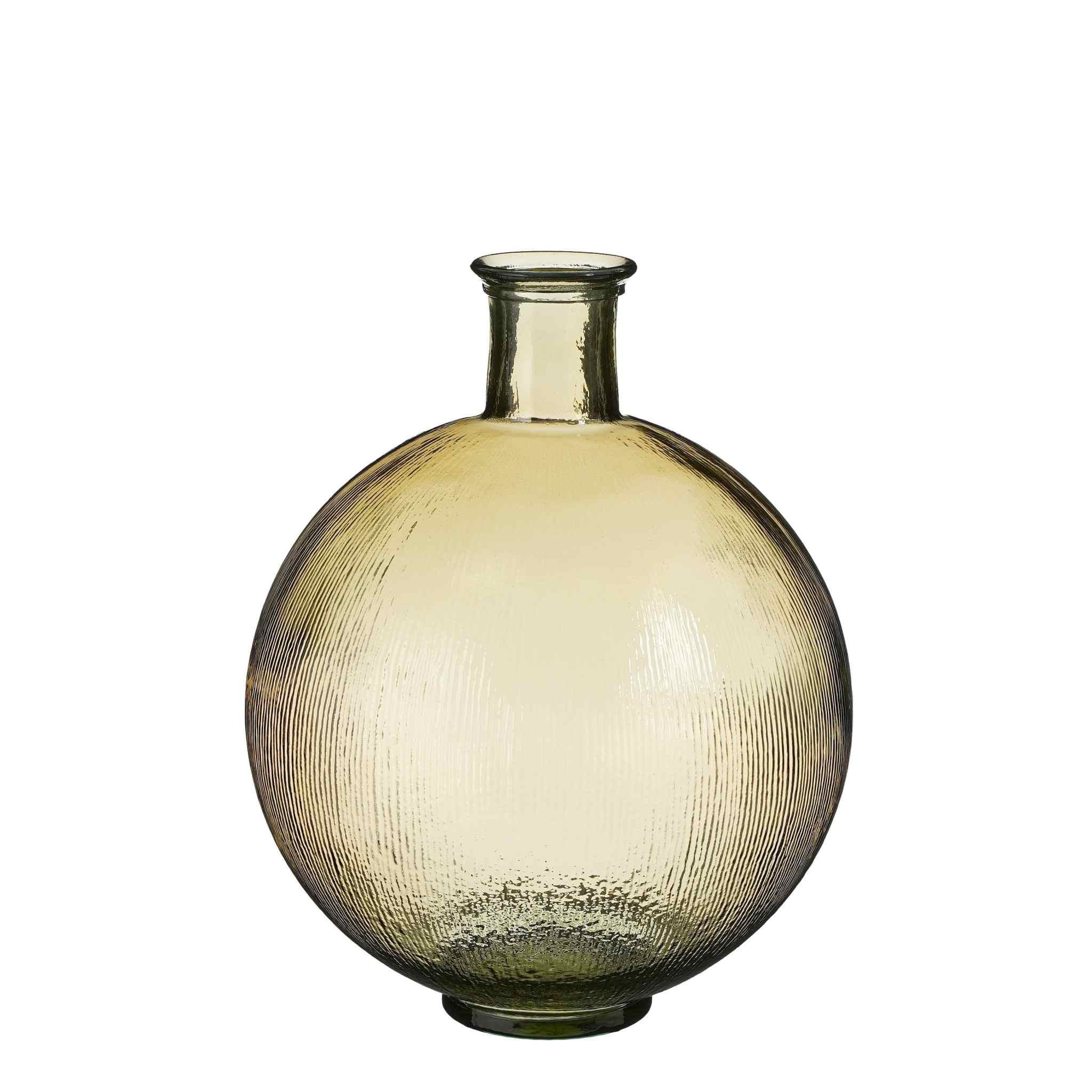 Mica Decorations Vaas Firenza - 34x34x42 cm - Glas - Bruin