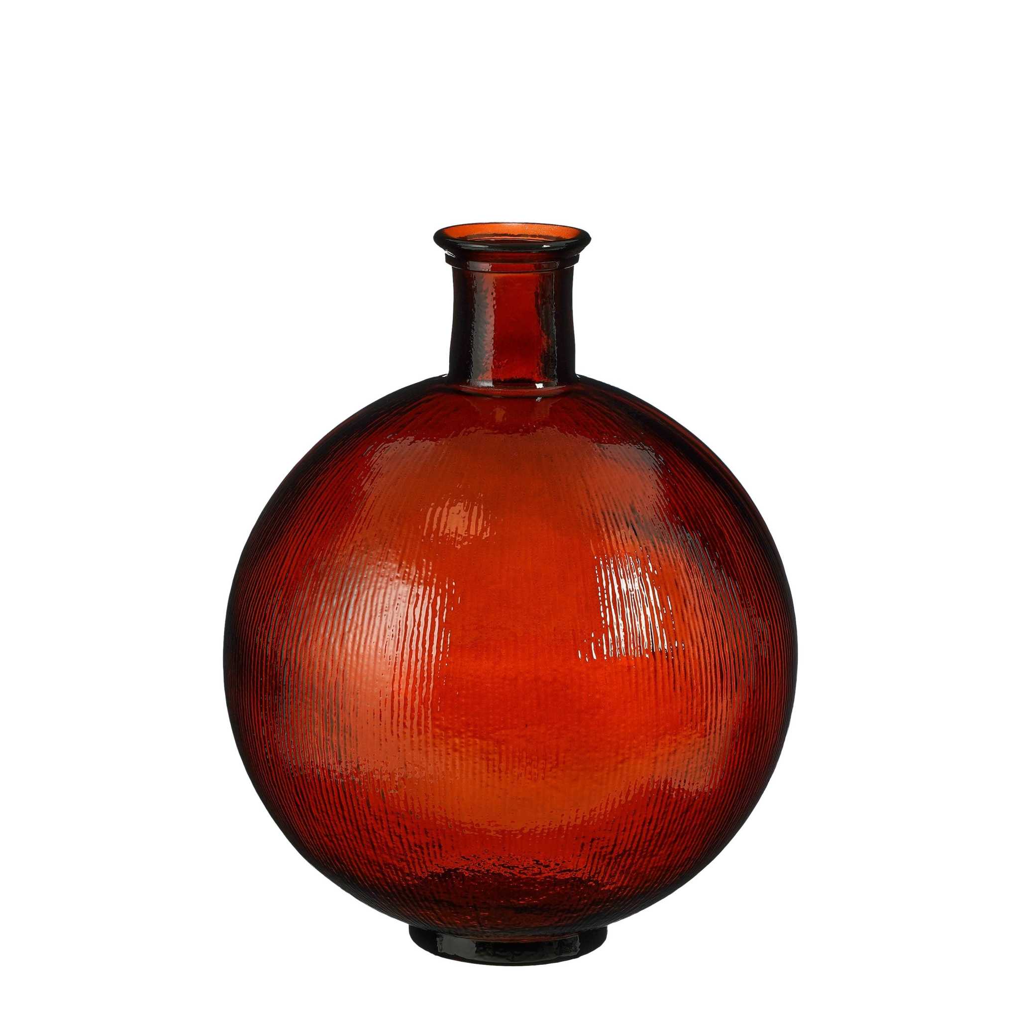Mica Decorations Vaas Firenza - 34x34x42 cm - Glas - Donkerbruin