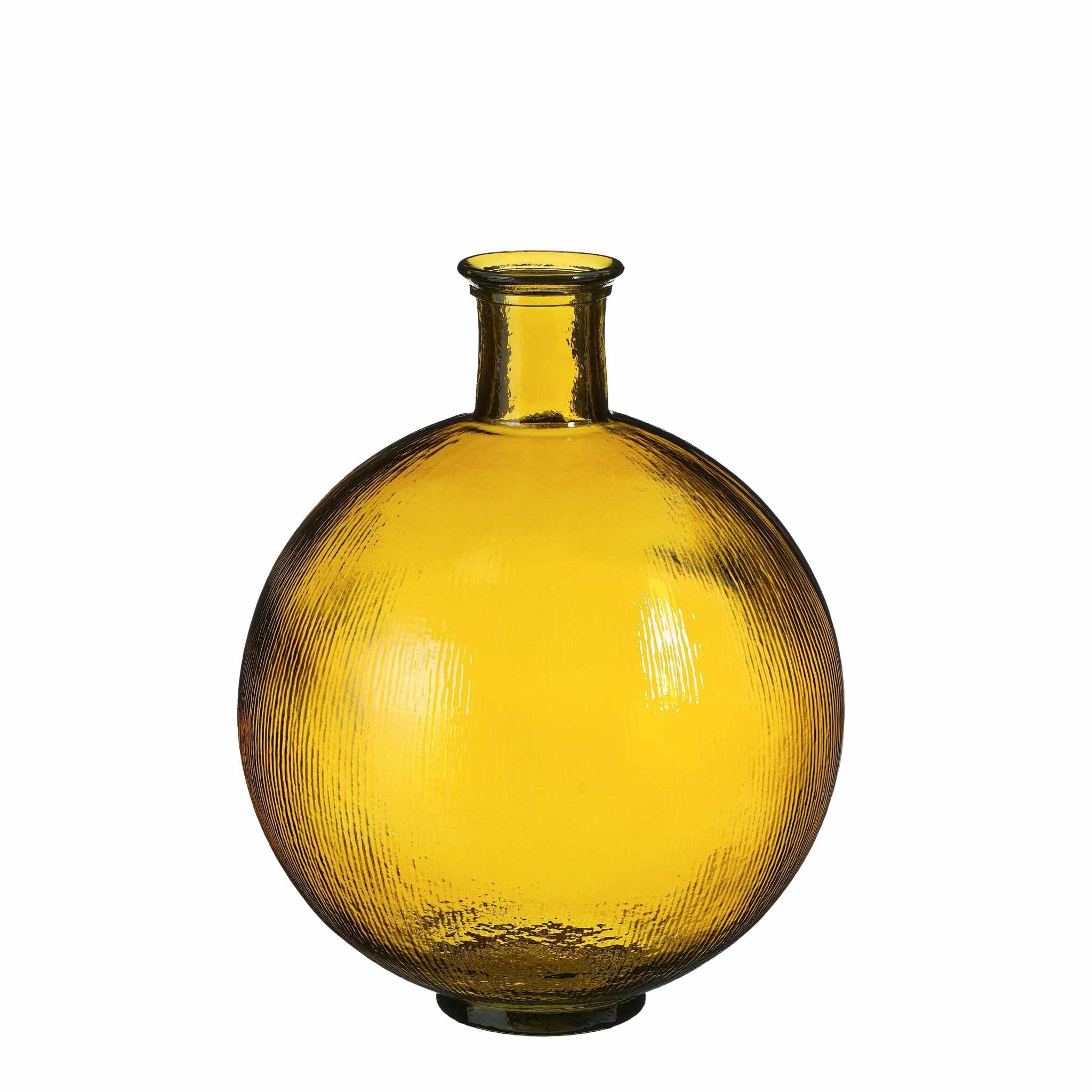 Mica Decorations Vaas Firenza - 34x34x42 cm - Glas - ochre