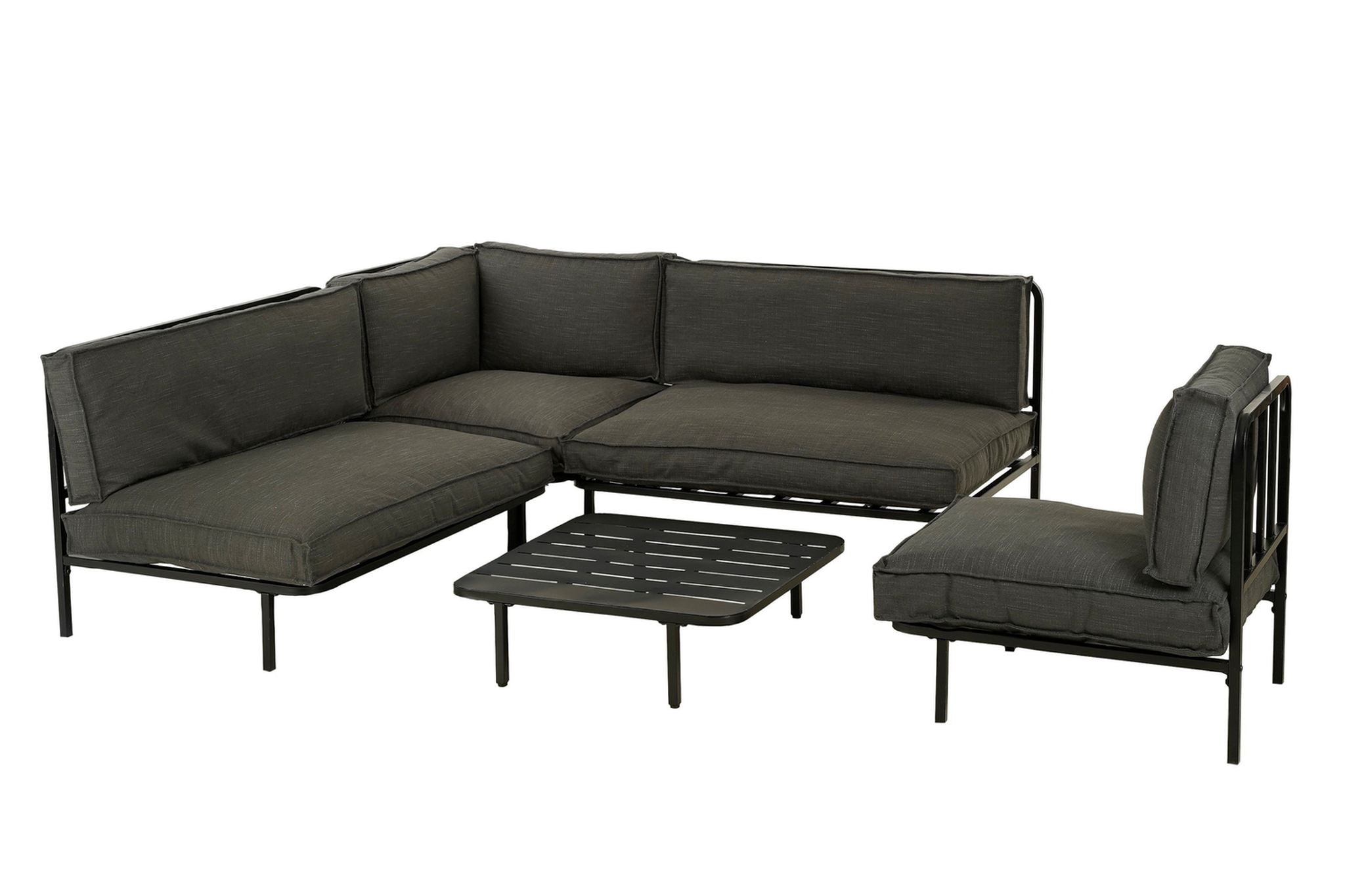 Mica Decorations Bankje Celo - 122x83x78 cm - Ijzer - Zwart