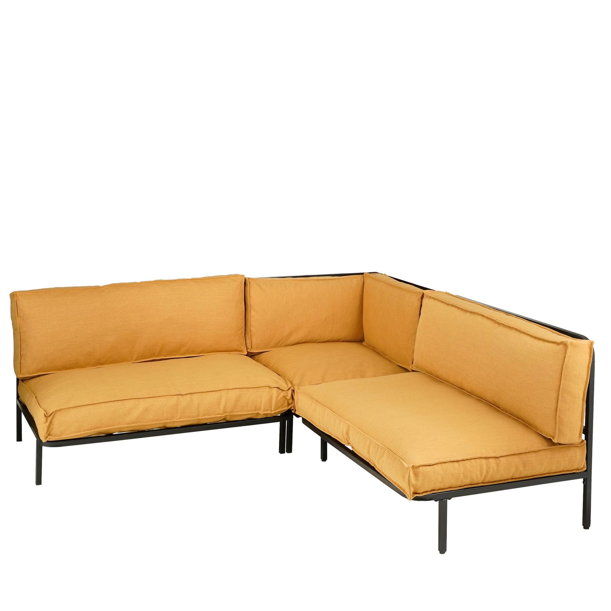 Mica Decorations Bankje Celo - 122x83x78 cm - Ijzer - Zwart