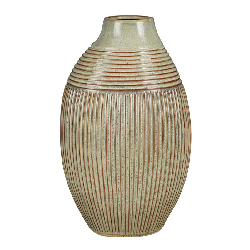 Mica Decorations Pedra Vaas - 29x24x46 cm - Keramiek - Groen