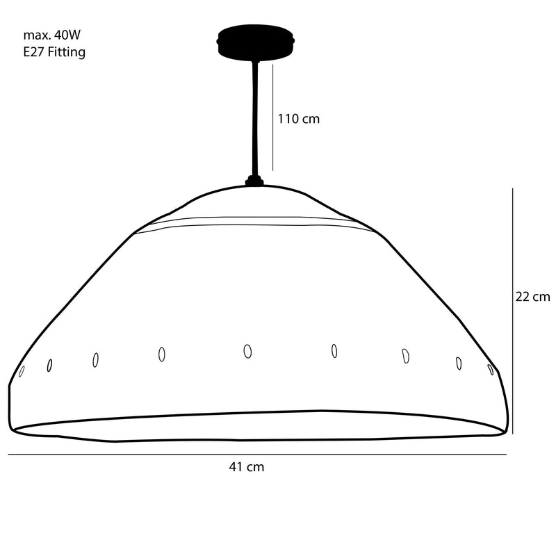 Mica Decorations Hanglamp Joulz - 41x41x22 cm - Jute - Licht Bruin