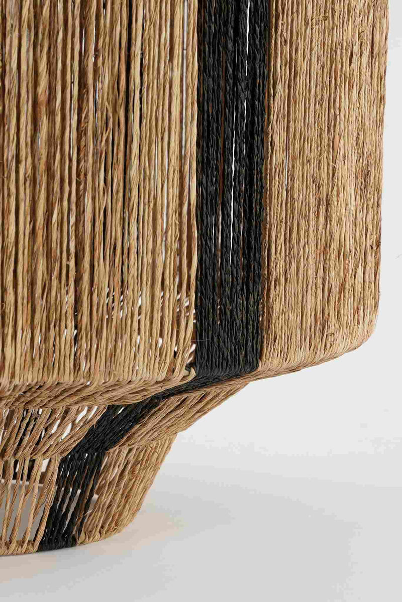 Mica Decorations Lantaarn Liliano - 30x30x36 cm - Jute - Zwart