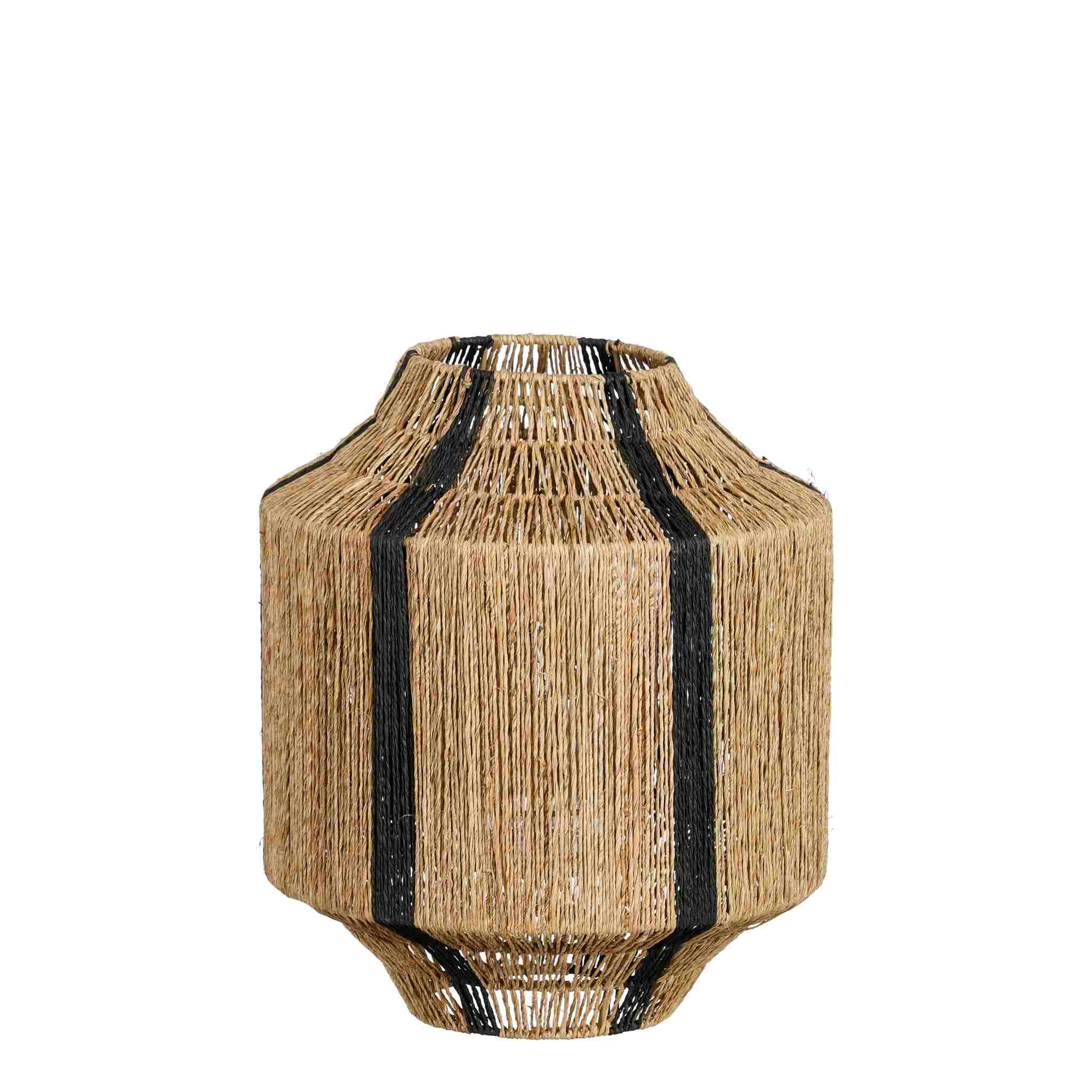 Mica Decorations Lantaarn Liliano - 30x30x36 cm - Jute - Zwart