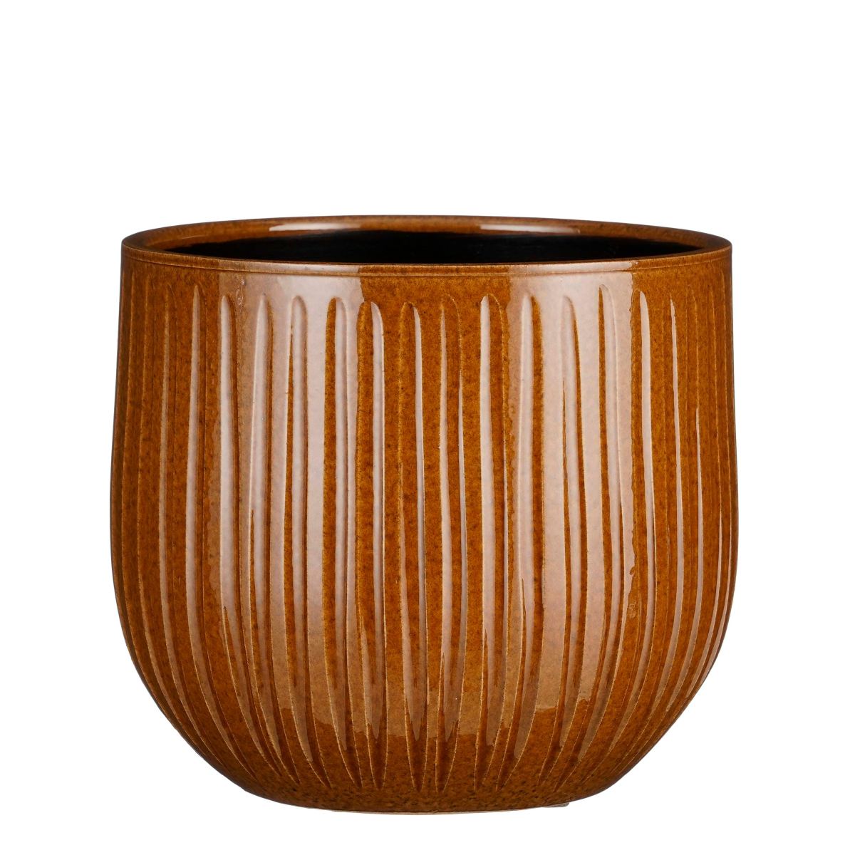 Mica Decorations Bloempot Pablo - 25x25x20 cm - Keramiek - Oker