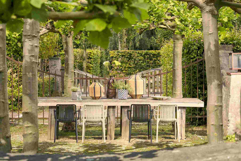 Mica Decorations Tuinstoel Paloma - 53x53x77.5 cm - Polypropyleen - Zwart