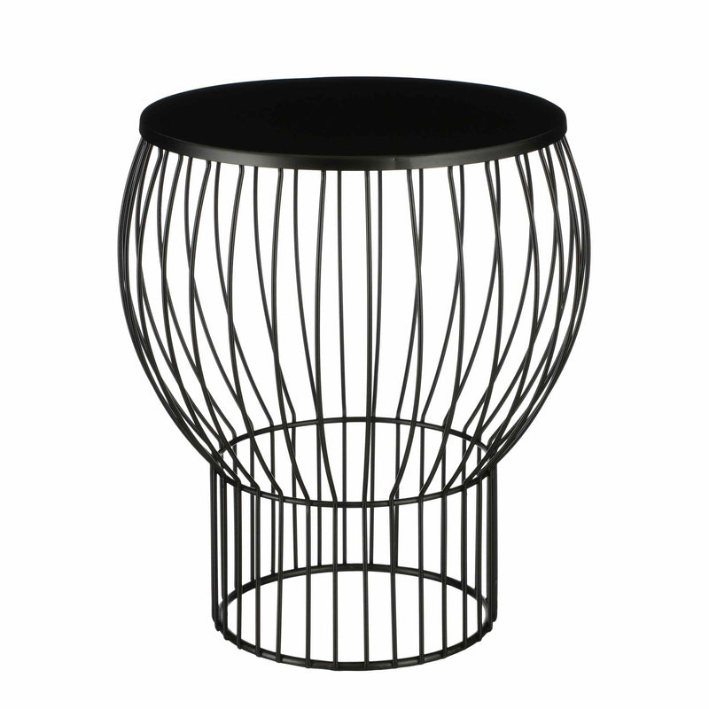 Mica Decorations Bijzettafel Adamo - 33x33x38 cm - Ijzer - Zwart